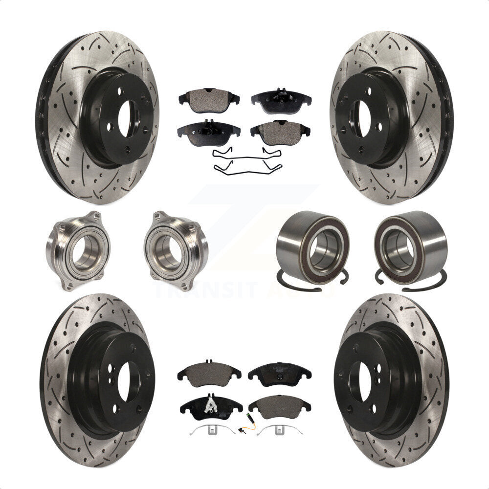 [Avant + Arrière] Kit de Roulement de roue pour 2011-2012 Mercedes-Benz C300 avec 322mm Diameter Rotor KBB-123235 par Transit Auto