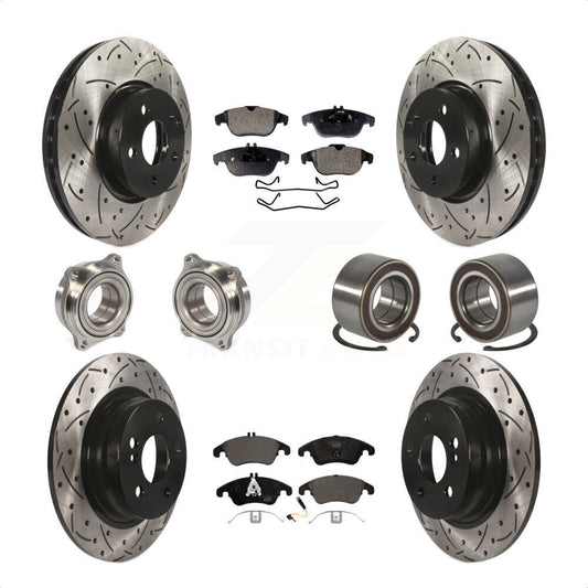 [Avant + Arrière] Kit de Roulement de roue pour 2011-2012 Mercedes-Benz C300 avec 322mm Diameter Rotor KBB-123235 par Transit Auto