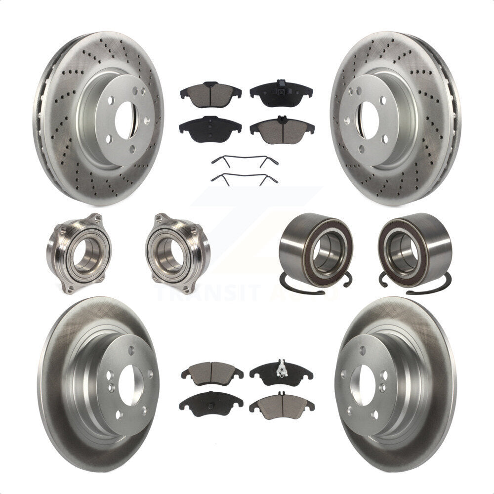 [Avant + Arrière] Kit de Roulement de roue pour 2011-2012 Mercedes-Benz C300 avec 322mm Diameter Rotor KBB-123256 par Transit Auto