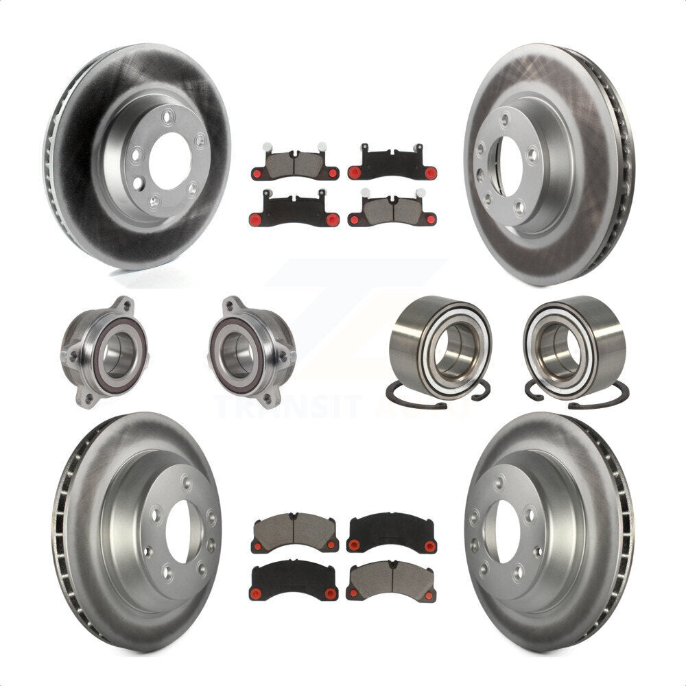 [Avant + Arrière] Kit de Roulement de roue pour 2011-2012 Porsche Cayenne Base avec 380mm Diameter Rotor KBB-123258 par Transit Auto