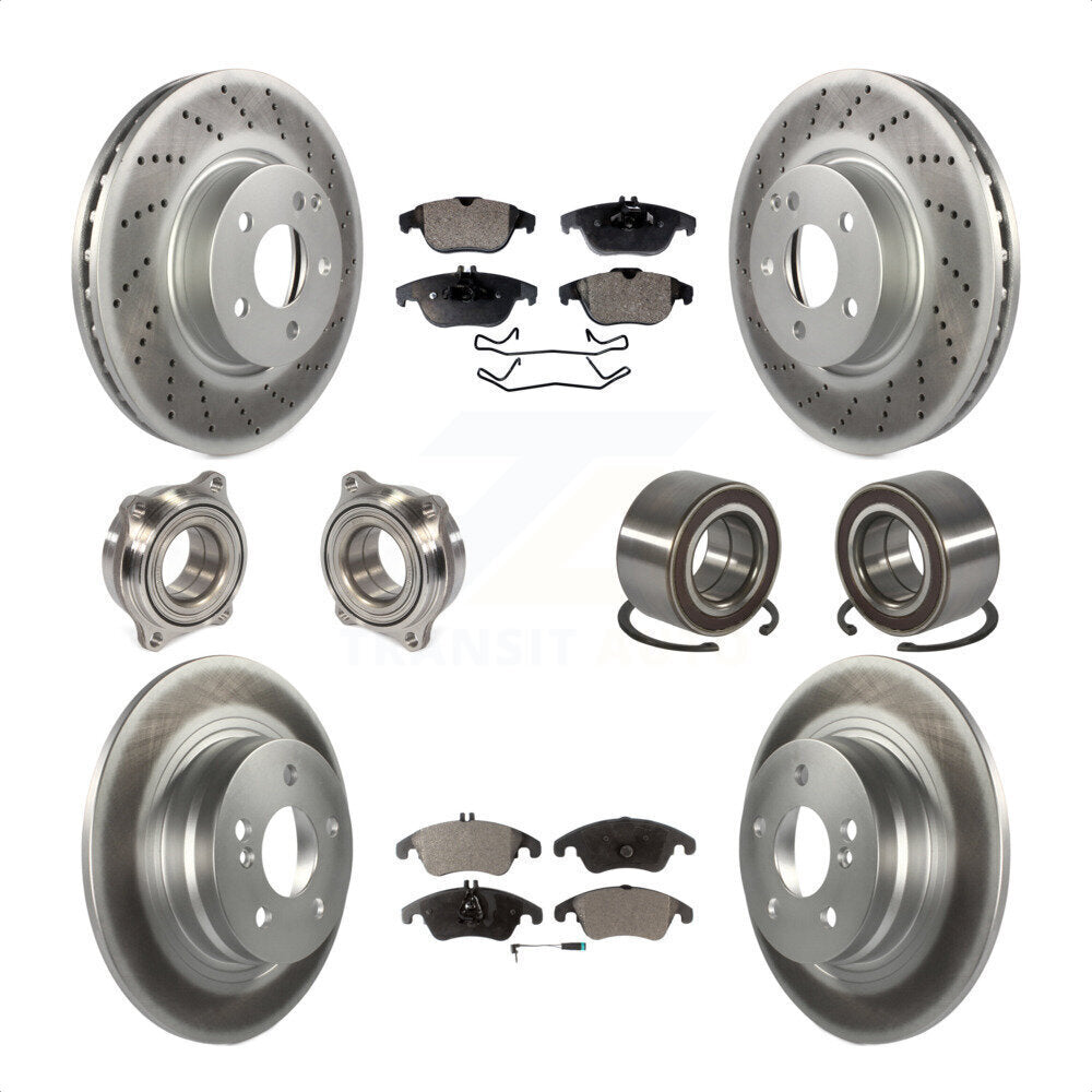 [Avant + Arrière] Kit de Roulement de roue pour 2011-2012 Mercedes-Benz C300 avec 322mm Diameter Rotor KBB-123331 par Transit Auto