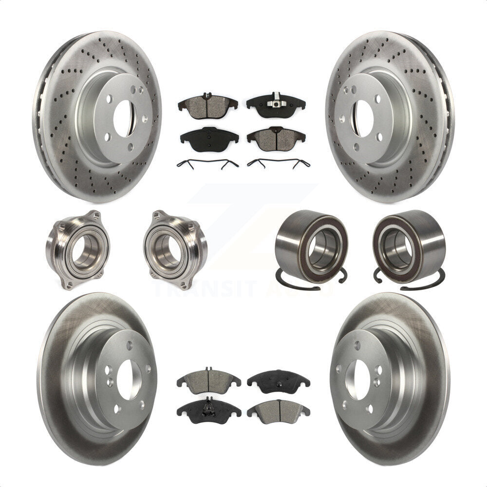 [Avant + Arrière] Kit de Roulement de roue pour 2011-2012 Mercedes-Benz C300 avec 322mm Diameter Rotor KBB-123348 par Transit Auto