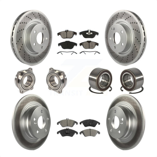 [Avant + Arrière] Kit de Roulement de roue pour 2011-2012 Mercedes-Benz C300 avec 322mm Diameter Rotor KBB-123348 par Transit Auto