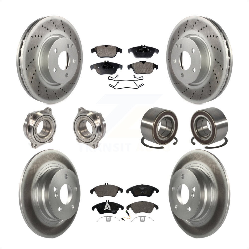 [Avant + Arrière] Kit de Roulement de roue pour 2011-2012 Mercedes-Benz C300 avec 322mm Diameter Rotor KBB-123380 par Transit Auto