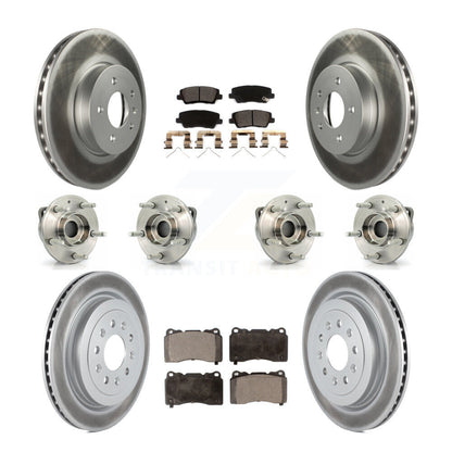 [Avant + Arrière] Kit d'ensemble roulement de roue et moyeu pour 2017 Cadillac ATS Base Luxury avec AWD 2.0L Turbocharged avec 321mm Diameter Rotor KBB-123489