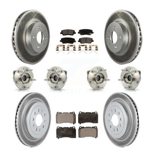 [Avant + Arrière] Kit d'ensemble roulement de roue et moyeu pour 2017 Cadillac ATS Base Luxury avec AWD 2.0L Turbocharged avec 321mm Diameter Rotor KBB-123489