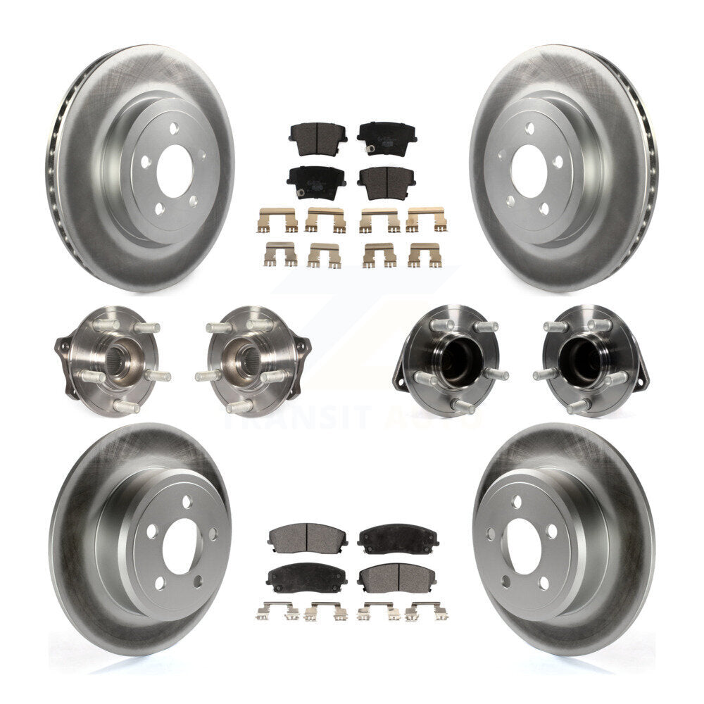 [Avant + Arrière] Kit d'ensemble roulement de roue et moyeu pour 2015-2018 Dodge Charger RWD avec 3.6L avec 345mm Diameter Rotor KBB-123498