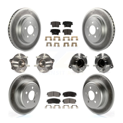 [Avant + Arrière] Kit d'ensemble roulement de roue et moyeu pour 2015-2018 Dodge Charger RWD avec 3.6L avec 345mm Diameter Rotor KBB-123498