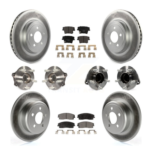 [Avant + Arrière] Kit d'ensemble roulement de roue et moyeu pour 2015-2018 Dodge Charger RWD avec 3.6L avec 345mm Diameter Rotor KBB-123498