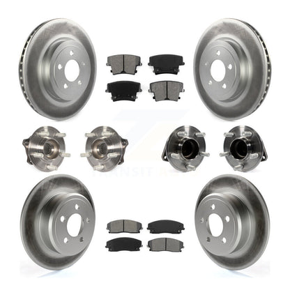 [Avant + Arrière] Kit d'ensemble roulement de roue et moyeu pour 2015-2018 Dodge Charger RWD avec 3.6L avec 345mm Diameter Rotor KBB-123557
