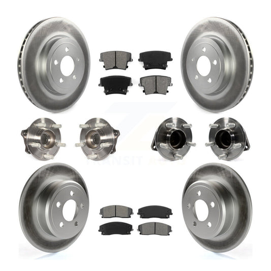 [Avant + Arrière] Kit d'ensemble roulement de roue et moyeu pour 2015-2018 Dodge Charger RWD avec 3.6L avec 345mm Diameter Rotor KBB-123557