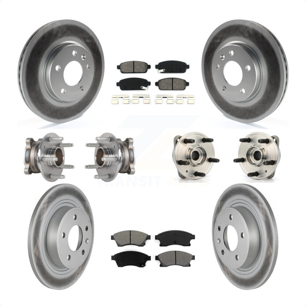 [Avant + Arrière] Kit d'ensemble roulement de roue et moyeu pour 2014-2015 Chevrolet Cruze DIESEL engine avec 15" Factory Wheels KBB-123570 par Transit Auto