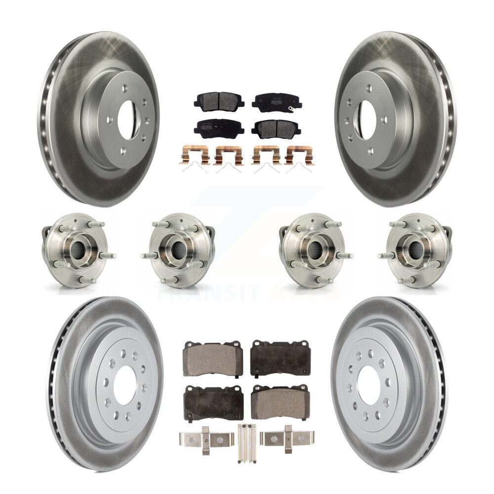 [Avant + Arrière] Kit d'ensemble roulement de roue et moyeu pour 2017 Cadillac ATS Base Luxury avec AWD 2.0L Turbocharged avec 321mm Diameter Rotor KBB-123604