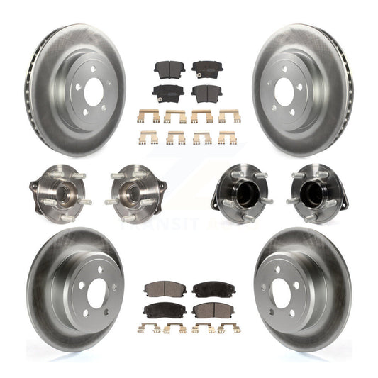 [Avant + Arrière] Kit d'ensemble roulement de roue et moyeu pour 2015-2018 Dodge Charger RWD avec 3.6L avec 345mm Diameter Rotor KBB-123628