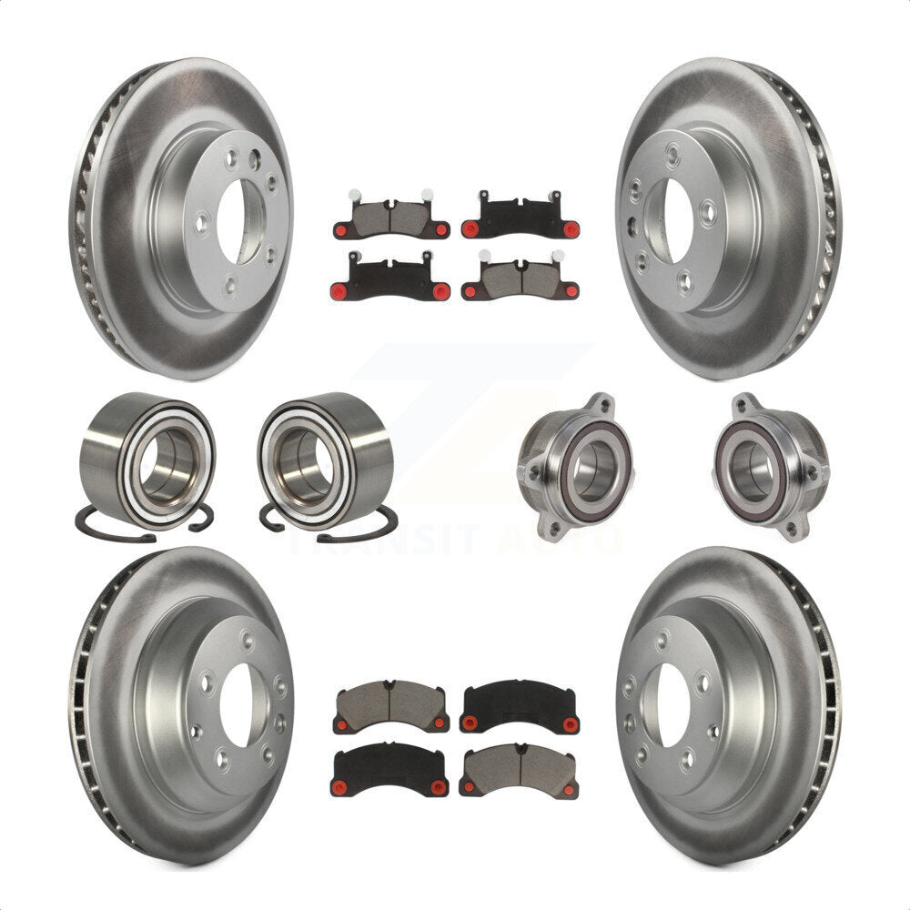 [Avant + Arrière] Kit d'ensemble roulement de roue et moyeu pour 2016 Volkswagen Touareg KBB-123638 par Transit Auto