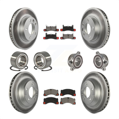 [Avant + Arrière] Kit d'ensemble roulement de roue et moyeu pour 2016 Volkswagen Touareg KBB-123638 par Transit Auto