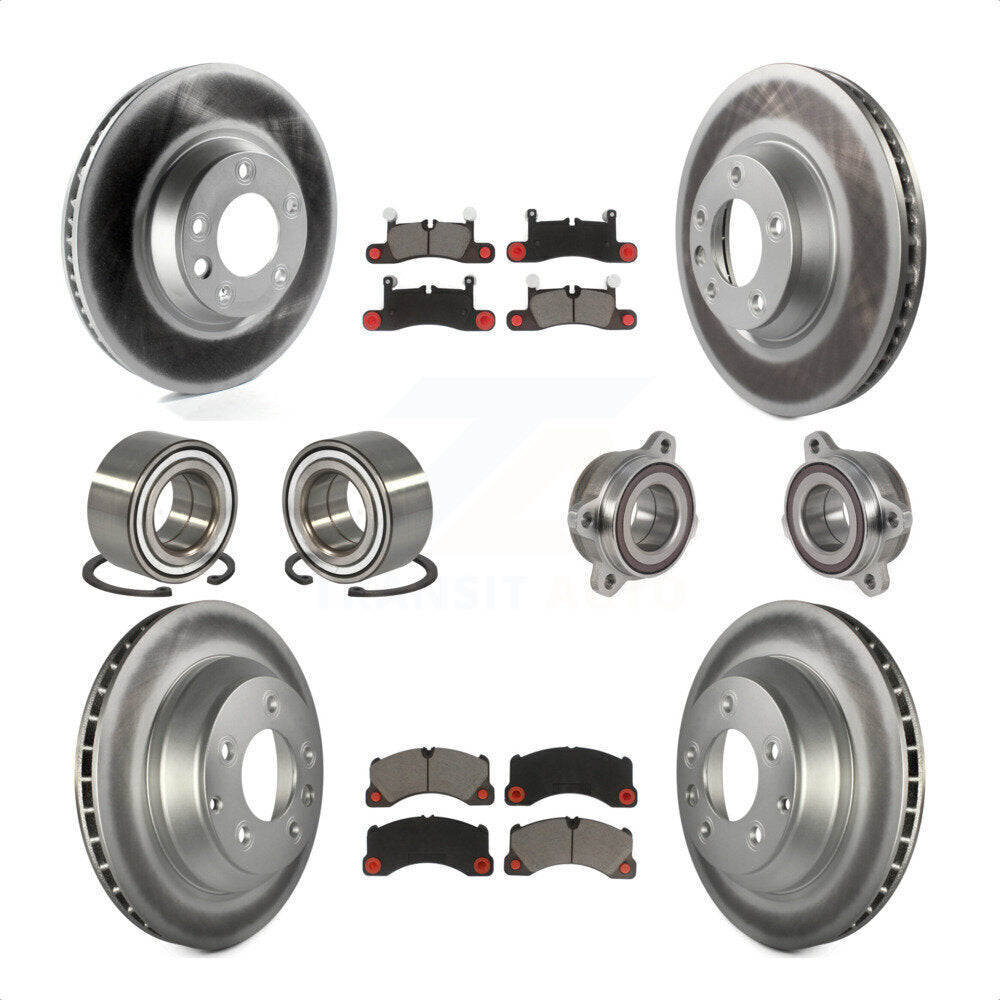 [Avant + Arrière] Kit d'ensemble roulement de roue et moyeu pour 2011-2012 Porsche Cayenne Base avec 380mm Diameter Rotor KBB-123639 par Transit Auto