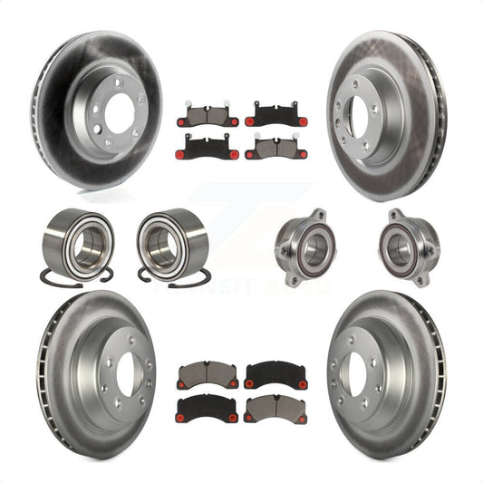 [Avant + Arrière] Kit d'ensemble roulement de roue et moyeu pour 2011-2012 Porsche Cayenne Base avec 380mm Diameter Rotor KBB-123639 par Transit Auto