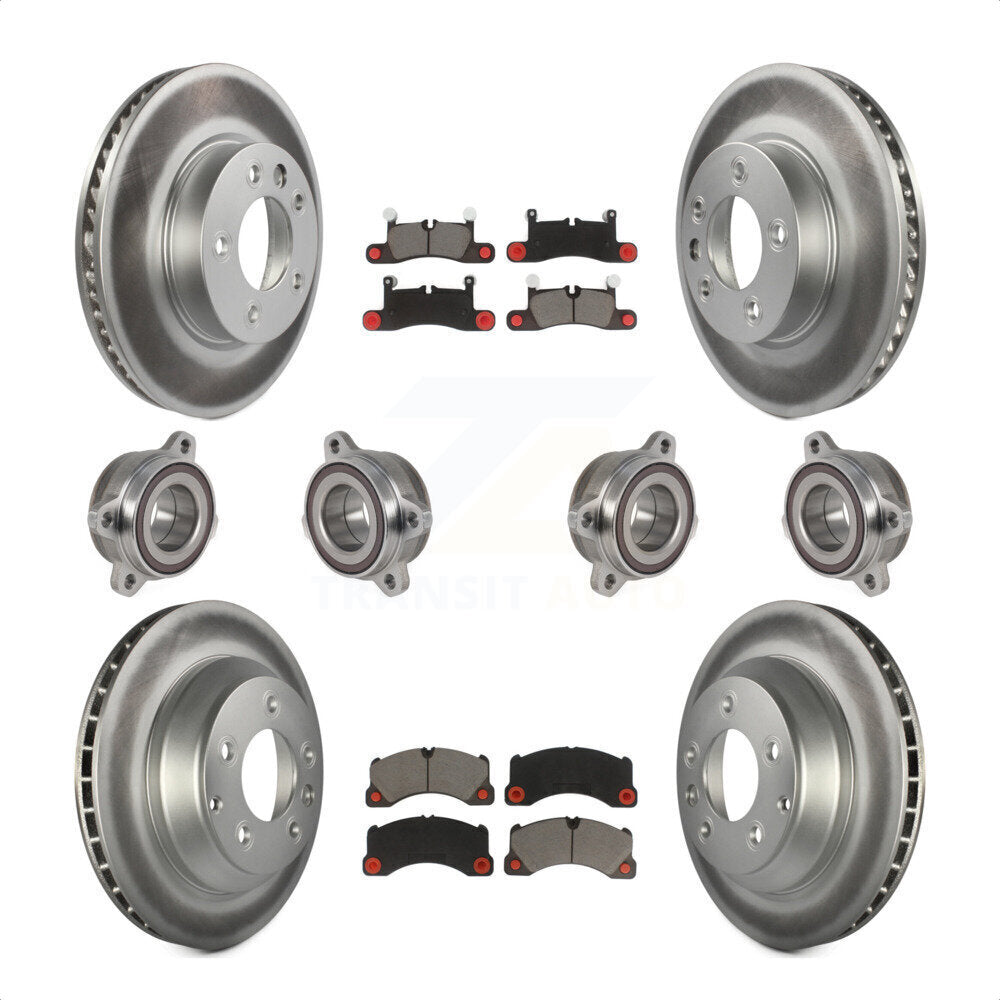 [Avant + Arrière] Kit d'ensemble roulement de roue et moyeu pour 2016 Volkswagen Touareg KBB-123664 par Transit Auto