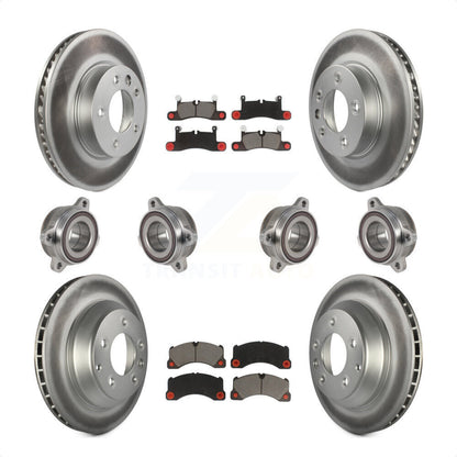 [Avant + Arrière] Kit d'ensemble roulement de roue et moyeu pour 2016 Volkswagen Touareg KBB-123664 par Transit Auto