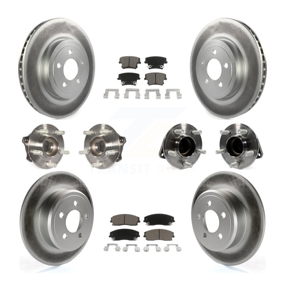 [Avant + Arrière] Kit d'ensemble roulement de roue et moyeu pour 2015-2018 Dodge Charger RWD avec 3.6L avec 345mm Diameter Rotor KBB-123674
