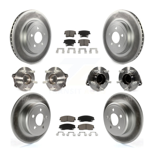 [Avant + Arrière] Kit d'ensemble roulement de roue et moyeu pour 2015-2018 Dodge Charger RWD avec 3.6L avec 345mm Diameter Rotor KBB-123674