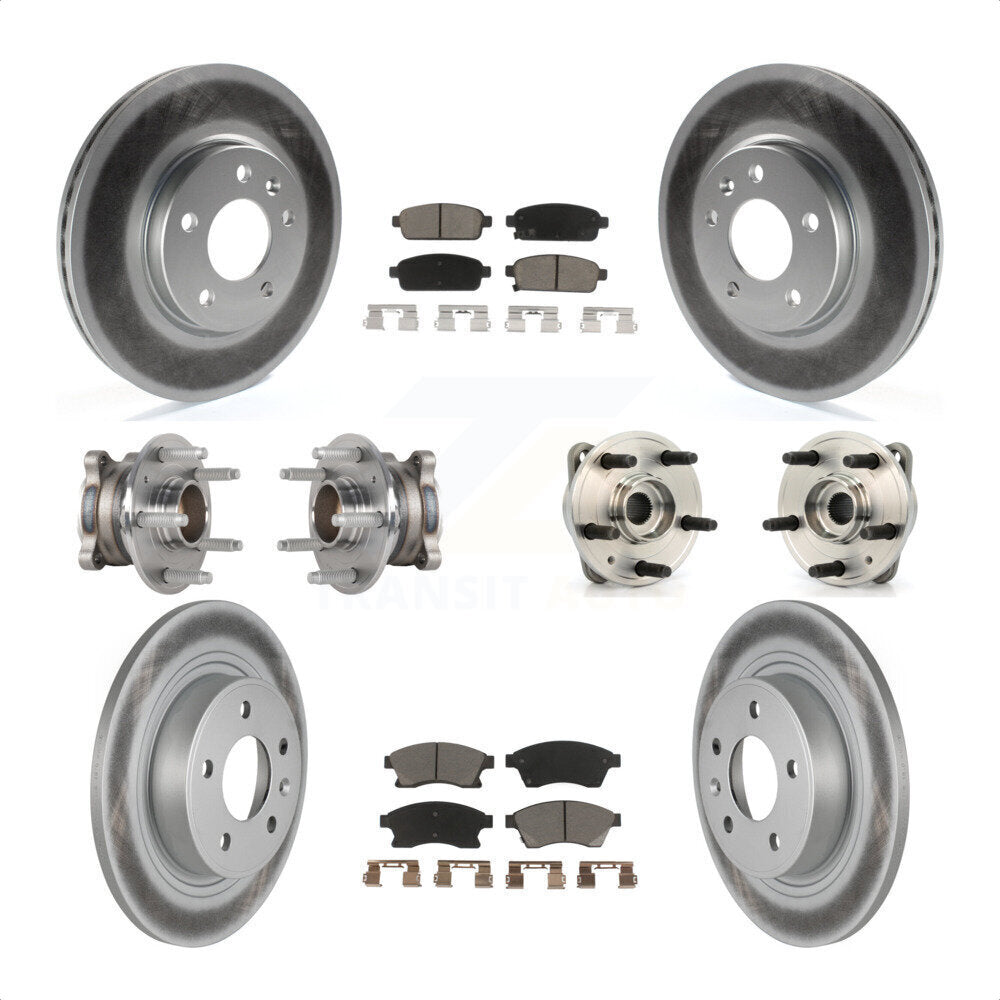 [Avant + Arrière] Kit d'ensemble roulement de roue et moyeu pour 2014-2015 Chevrolet Cruze DIESEL engine avec 15" Factory Wheels KBB-123688 par Transit Auto