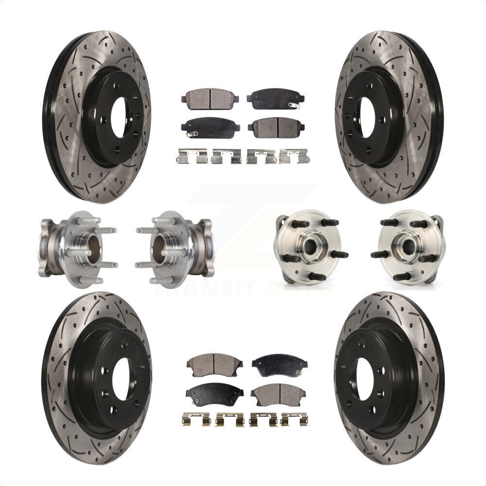 [Avant + Arrière] Kit d'ensemble roulement de roue et moyeu pour 2014-2015 Chevrolet Cruze DIESEL engine avec 15" Factory Wheels KBB-123731 par Transit Auto