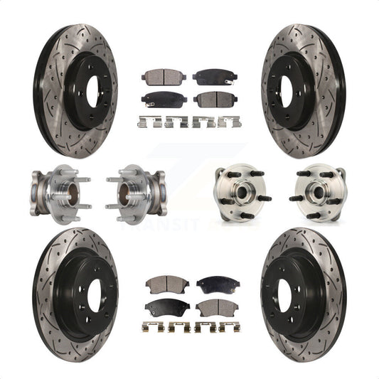 [Avant + Arrière] Kit d'ensemble roulement de roue et moyeu pour 2014-2015 Chevrolet Cruze DIESEL engine avec 15" Factory Wheels KBB-123731 par Transit Auto