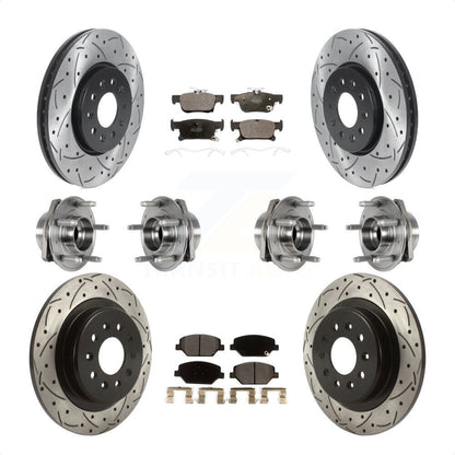 [Avant + Arrière] Kit d'ensemble roulement de roue et moyeu pour Buick Envision avec 315mm Diameter Rotor KBB-123736 par Transit Auto