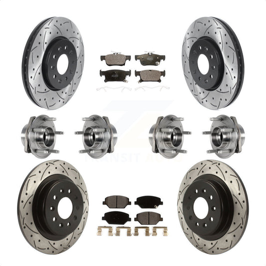 [Avant + Arrière] Kit d'ensemble roulement de roue et moyeu pour Buick Envision avec 315mm Diameter Rotor KBB-123736 par Transit Auto