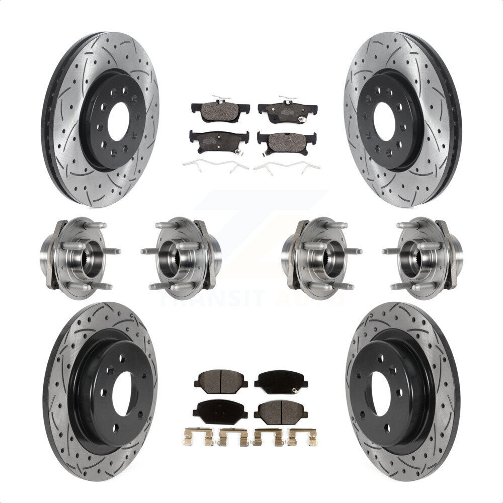 [Avant + Arrière] Kit d'ensemble roulement de roue et moyeu pour Buick Envision avec 288mm Diameter Rotor KBB-123737 par Transit Auto
