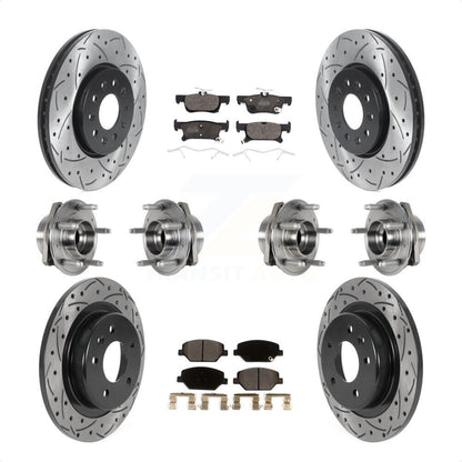 [Avant + Arrière] Kit d'ensemble roulement de roue et moyeu pour Buick Envision avec 288mm Diameter Rotor KBB-123737 par Transit Auto
