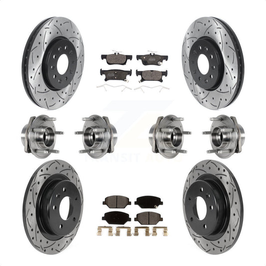 [Avant + Arrière] Kit d'ensemble roulement de roue et moyeu pour Buick Envision avec 288mm Diameter Rotor KBB-123737 par Transit Auto