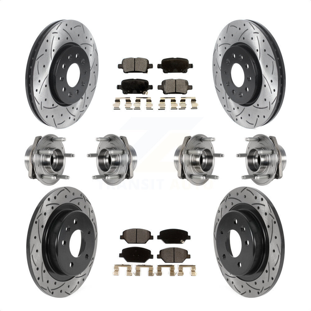 [Avant + Arrière] Kit d'ensemble roulement de roue et moyeu pour 2017-2018 Buick LaCrosse AWD avec 17" Factory Wheels KBB-123738 par Transit Auto