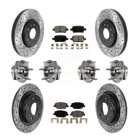 [Avant + Arrière] Kit d'ensemble roulement de roue et moyeu pour 2017-2018 Buick LaCrosse AWD avec 17" Factory Wheels KBB-123738 par Transit Auto