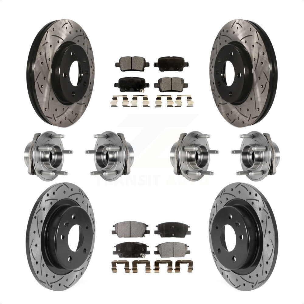 [Avant + Arrière] Kit d'ensemble roulement de roue et moyeu pour 2017-2018 Buick LaCrosse AWD avec 16" Factory Wheels KBB-123739 par Transit Auto