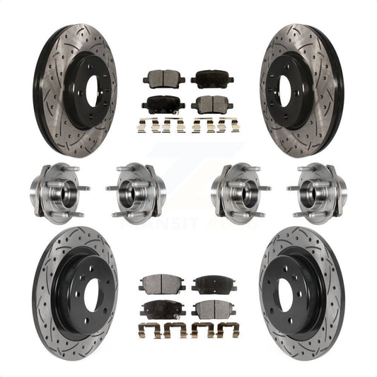 [Avant + Arrière] Kit d'ensemble roulement de roue et moyeu pour 2017-2018 Buick LaCrosse AWD avec 16" Factory Wheels KBB-123739 par Transit Auto