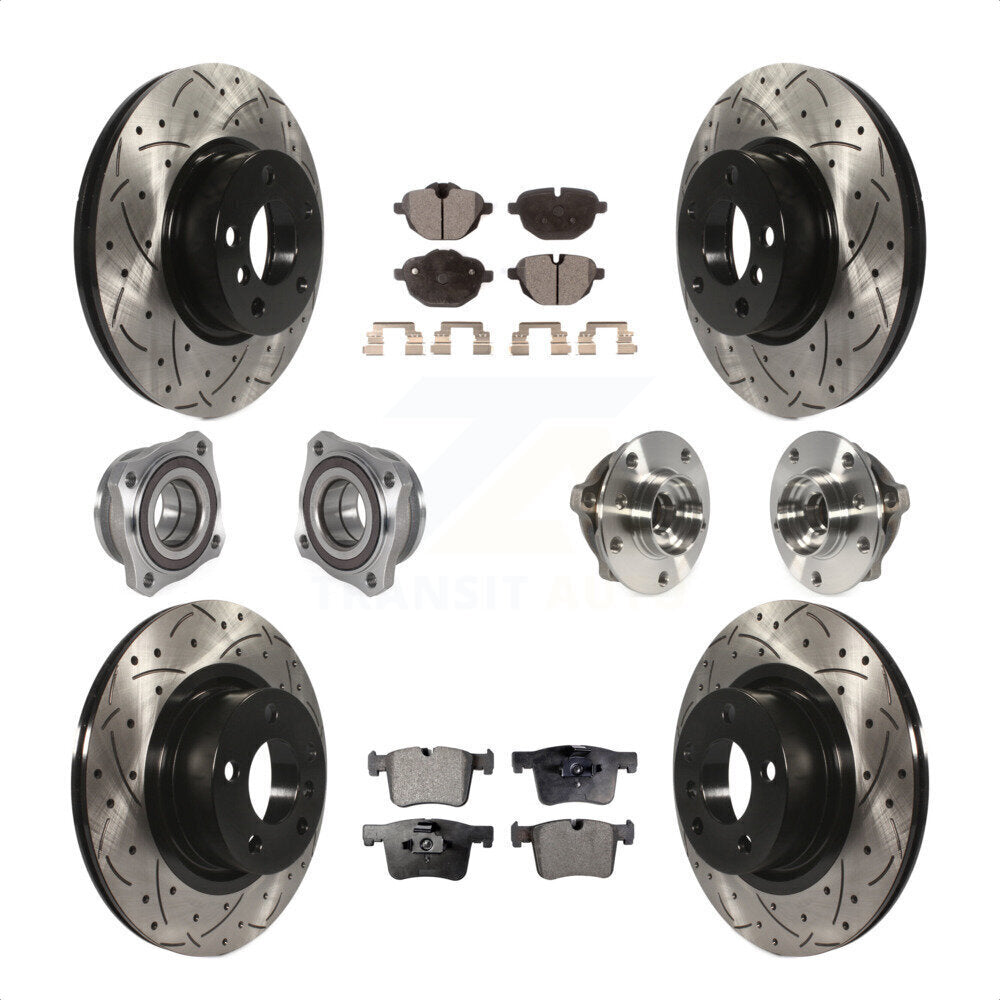 [Avant + Arrière] Kit d'ensemble roulement de roue et moyeu pour BMW X3 X4 KBB-123741 par Transit Auto
