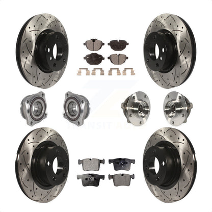 [Avant + Arrière] Kit d'ensemble roulement de roue et moyeu pour BMW X3 X4 KBB-123741 par Transit Auto