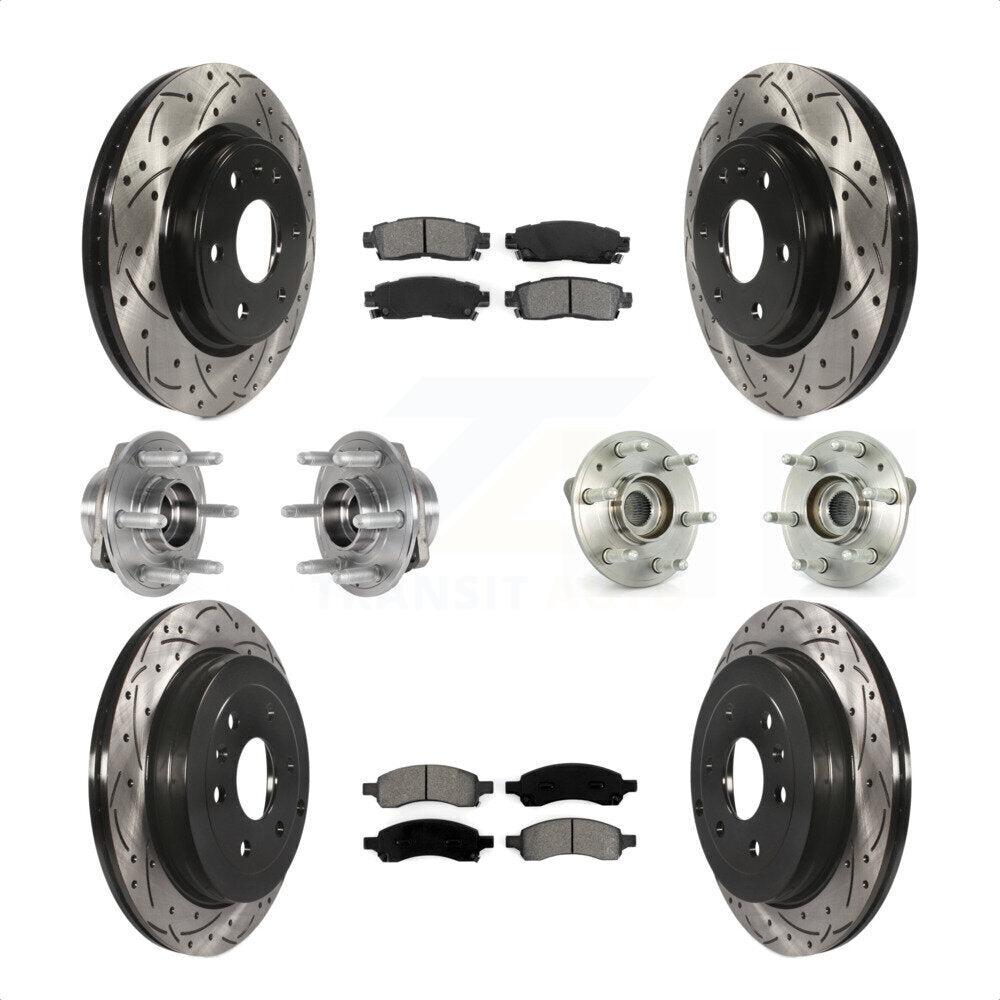 [Avant + Arrière] Kit d'ensemble roulement de roue et moyeu pour 2017 Buick Enclave AWD KBB-123763 par Transit Auto