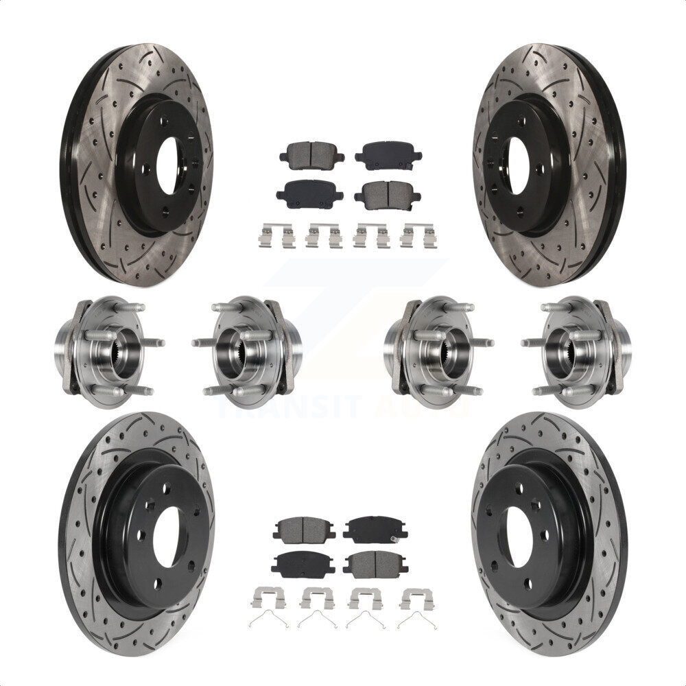 [Avant + Arrière] Kit d'ensemble roulement de roue et moyeu pour 2017-2018 Buick LaCrosse AWD avec 16" Factory Wheels KBB-123764 par Transit Auto