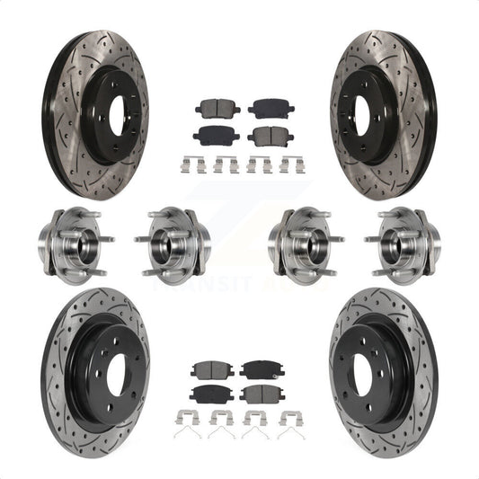 [Avant + Arrière] Kit d'ensemble roulement de roue et moyeu pour 2017-2018 Buick LaCrosse AWD avec 16" Factory Wheels KBB-123764 par Transit Auto