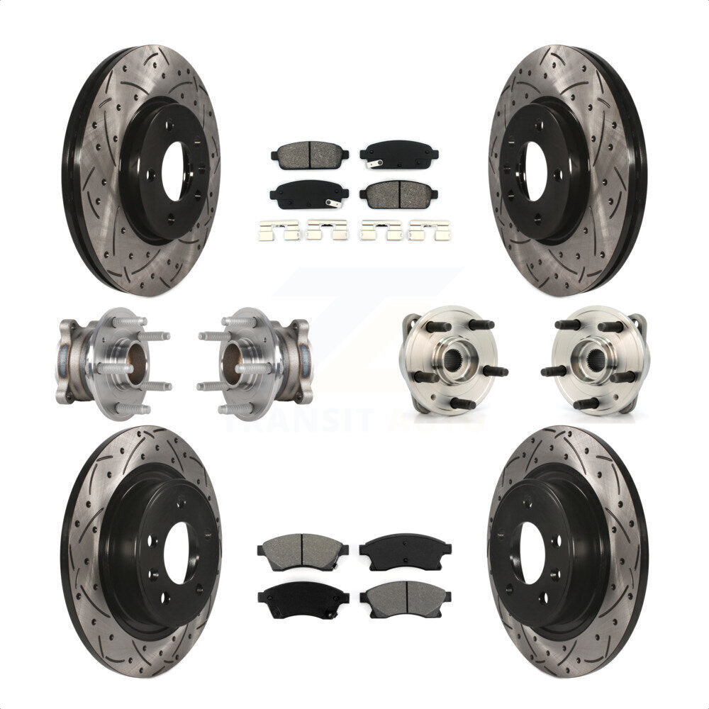 [Avant + Arrière] Kit d'ensemble roulement de roue et moyeu pour 2014-2015 Chevrolet Cruze DIESEL engine avec 15" Factory Wheels KBB-123769 par Transit Auto