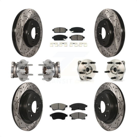 [Avant + Arrière] Kit d'ensemble roulement de roue et moyeu pour 2014-2015 Chevrolet Cruze DIESEL engine avec 15" Factory Wheels KBB-123769 par Transit Auto