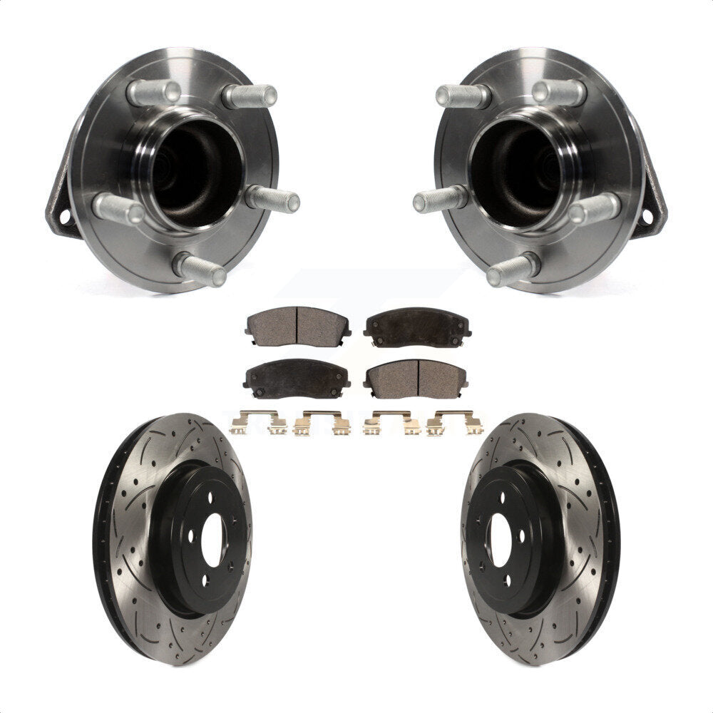 [Avant] Kit d'ensemble roulement de roue et moyeu pour 2015-2018 Dodge Charger RWD avec 3.6L 345mm Diameter Rotor KBB-123786