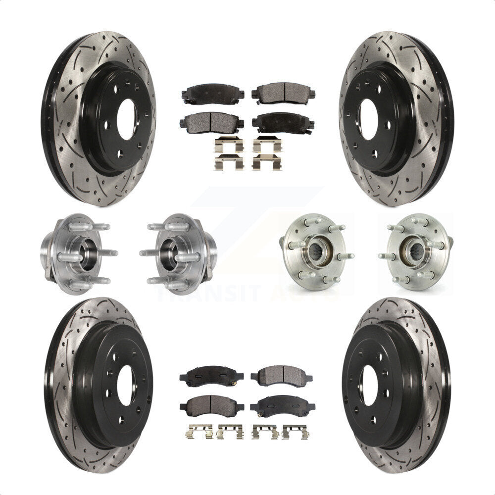 [Avant + Arrière] Kit d'ensemble roulement de roue et moyeu pour 2017 Buick Enclave AWD KBB-123806 par Transit Auto