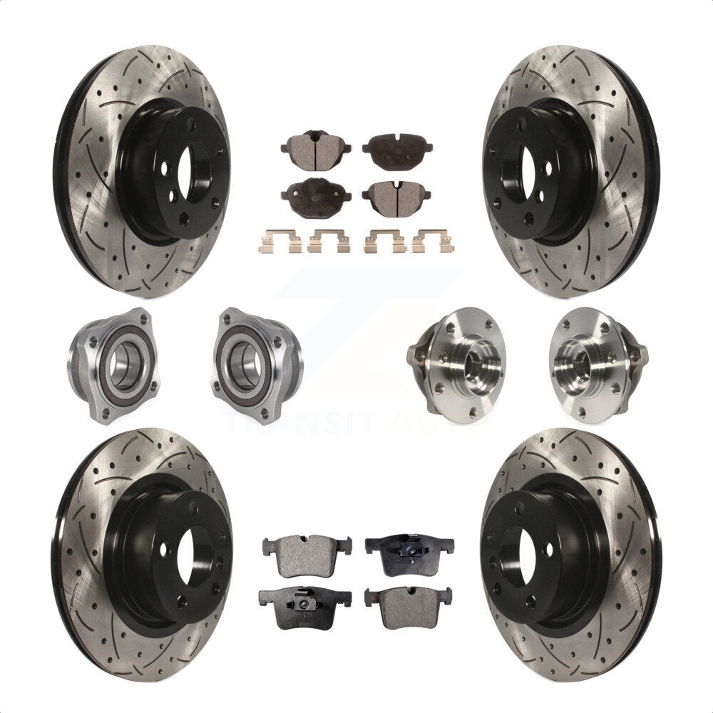 [Avant + Arrière] Kit d'ensemble roulement de roue et moyeu pour BMW X3 X4 KBB-123807 par Transit Auto