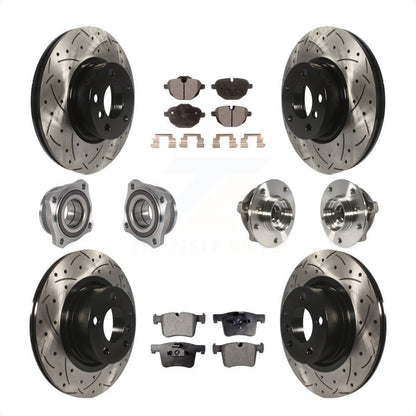 [Avant + Arrière] Kit d'ensemble roulement de roue et moyeu pour BMW X3 X4 KBB-123807 par Transit Auto