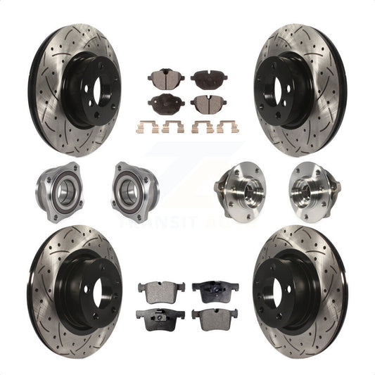 [Avant + Arrière] Kit d'ensemble roulement de roue et moyeu pour BMW X3 X4 KBB-123807 par Transit Auto